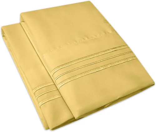 Vista 12 de 1500 Supreme Collection - Juego de 4 fundas de almohada para cama, bordadas de lujo, suaves y resistentes a las arrugas, transpirables, fundas