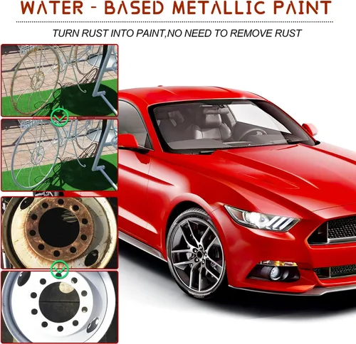 Vista 3 de TPTAL Pintura Metálica a Base de Agua, Convertidor de Eliminación de Óxido Pintura Metálica, Convertidor de Eliminación de Óxido para Metal, Pintura