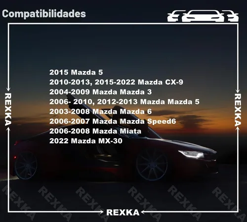 Vista 4 de Rexka 10pcs Mazda Trim Panel Clips Sujetador Remache GJ6R-68-ABX para Miata, RX-8, CX-9, 3, 5, 6, Speed6