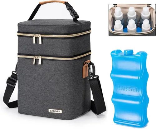 Vista 9 de Bolsa enfriadora de leche materna con bolsa de hielo para 6 biberones de hasta 9 onzas