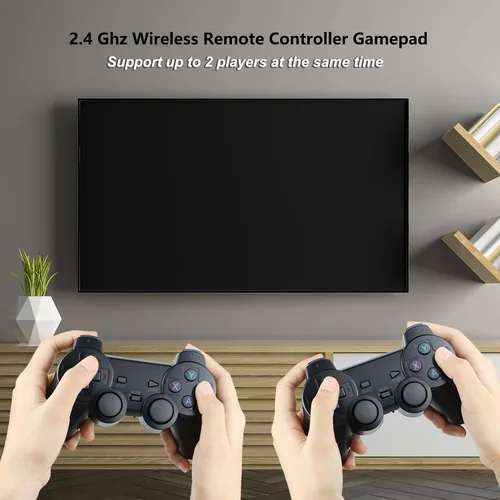 Vista 3 de Joorniao Consola de juegos retro inalámbrica, integrada con más de 10000 juegos, 9emuladores, consola de videojuegos Plug & Play, salida HDMI 4K