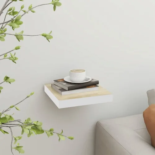 Vista 155 de Estante flotante de pared, estante decorativo montado en la pared, estante colgante con soportes invisibles para decoración de baño/sala de Negro