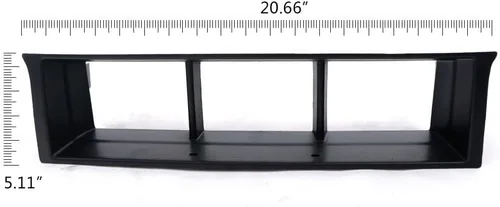 Vista 2 de G-PLUS Rejilla de inserción de panel de remate de billete horizontal inferior para parachoques delantero, compatible con Ford F150 2009 2010 2011