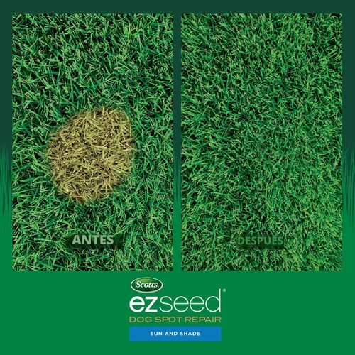 Vista 3 de Scotts EZ Seed - Reparación de manchas para perros con sol y sombra, mantillo combinado, mezcla de semillas de hierba y enmienda de suelo
