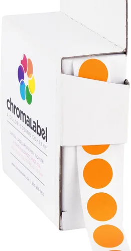 Vista 31 de ChromaLabel Kit de puntos verdes y rojos con código de color permanente de 1/2 pulgada, 2 cajas, 1000/caja