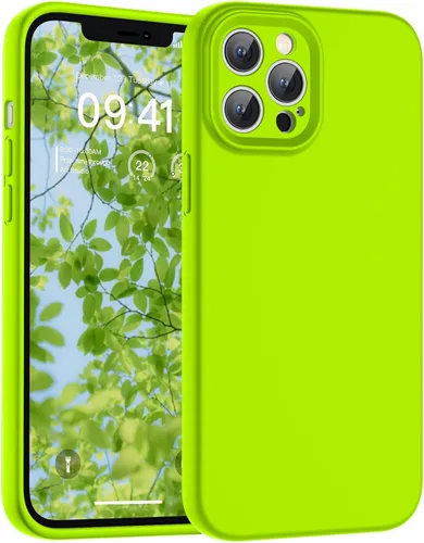 Vista 27 de SUPFINE - Funda diseñada para iPhone 12, silicona líquida premium con [forro de microfibra suave antiarañazos][protección de cámara mejorada], funda
