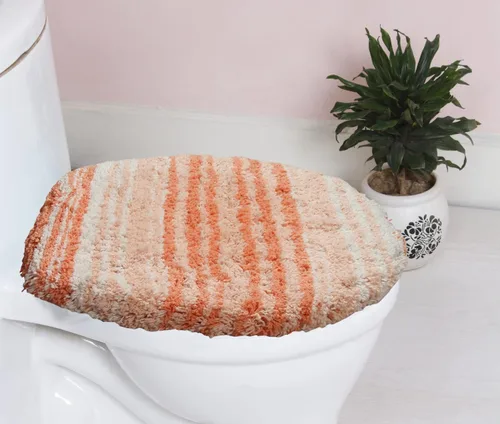 Vista 19 de Home Weavers Gradation Collection - Alfombra de baño 100% algodón, suave y absorbente, antideslizante, lavable a máquina, rectangular, 17 x 24 Beige
