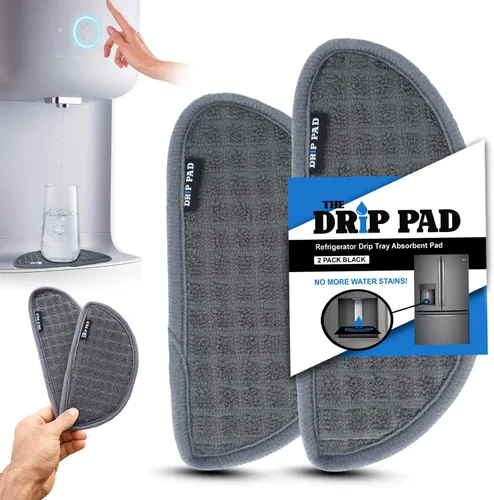 Vista 9 de Recogedor de goteo para refrigerador para bandeja de agua, protege la bandeja dispensadora de hielo y agua de derrames, acumulación de minerales