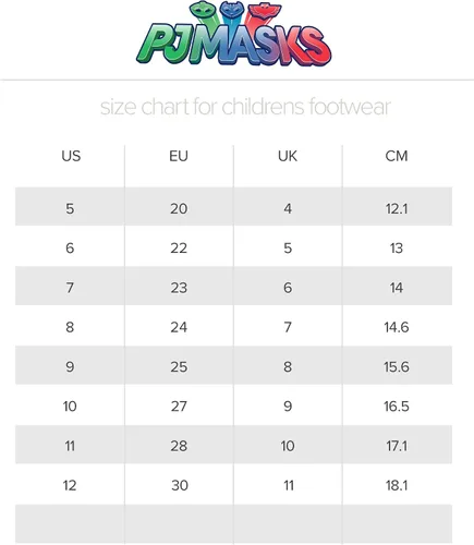 Vista 8 de PJ Masks Zapatos iluminados para niños pequeños zapatos deportivos con correa de gancho y bucle talla 5 a talla 10