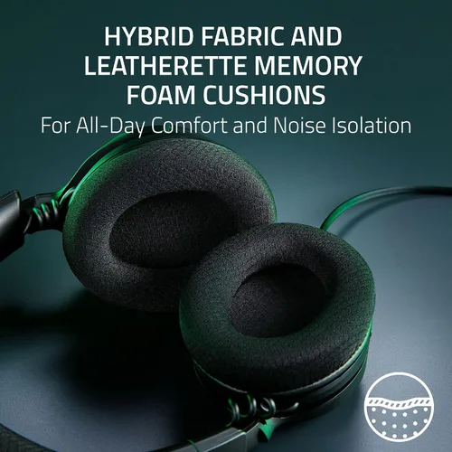 Vista 5 de Auriculares Razer Kraken V4 X con cable para juegos: Controladores de 40 mm - Micrófono cardioide - Almohadillas de espuma viscoelástica