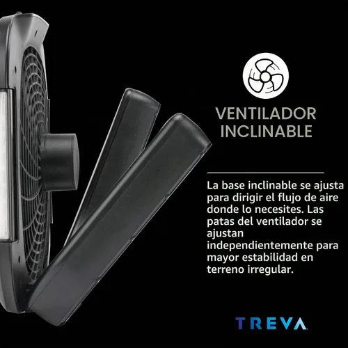 Vista 6 de O2COOL ventilador portátil de 10 pulgadas con luces para acampar Sí