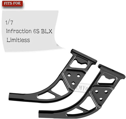 Vista 2 de Parte de actualización de montaje de ala trasera de aluminio para infracción 1/7 6S BLX Limitless, 2 piezas de aleación de ala trasera de montaje
