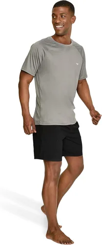 Vista 2 de Speedo - Camiseta UV de natación para hombre, manga corta, ajuste regular, lisa Monument