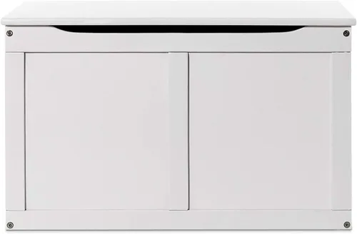 Vista 8 de Costzon Caja de juguetes de madera para niños, baúl y banco de almacenamiento para niños con tapa abatible, bisagras, organizador de almacenamiento