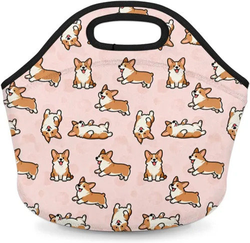 Vista 19 de Bolsas de almuerzo de neopreno con balón de fútbol en fuego de hielo para mujeres, bolsas de almuerzo, lavables, aisladas, para el trabajo, picnic