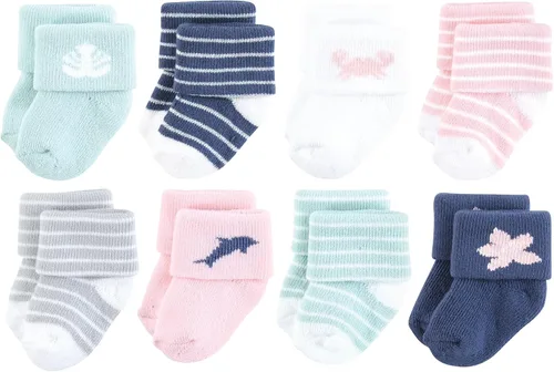 Vista 11 de Hudson Baby - Calcetines de algodón para bebés recién nacidos y Terry para niñas bebés