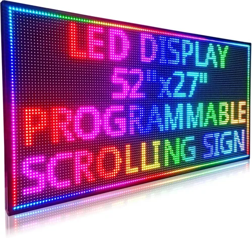Vista 12 de HS P10 - Letrero de desplazamiento LED programable, pantalla digital al aire libre, tablero de mensajes electrónicos impermeable, letreros de neón