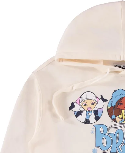 Vista 3 de Bratz Sudadera con capucha para mujer, diseño vintage de los años 90 de Yasmin, Cloe, Jade y Sasha