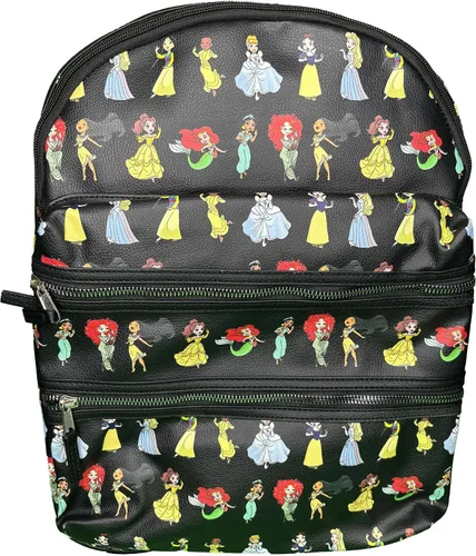 Vista 2 de Disney Mochila de lujo de piel sintética de 16" Princess - TPRM Negro