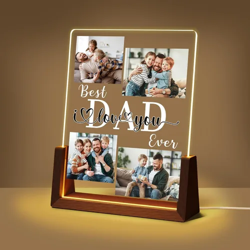 Vista 11 de Regalos de cumpleaños personalizados para el día del padre, para papá, de hija, hijo, esposa, marco de fotos con placa acrílica personalizada