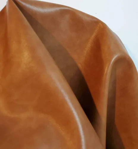 Vista 3 de NAT Leathers Tela de tapicería de piel sintética suave de dos tonos marrón británico (vegano aprobado por PETA) Piel sintética sintética