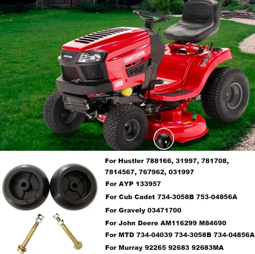 Vista 3 de 788166 Cortacésped Anti Scalp Deck Wheel Kit para Hustler 788166 31997 781708 7814567 AYP 133957 C-ub Ca-det 734-3058B AM116299 M84690 MTD 734-0