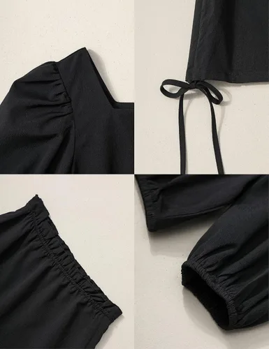 Vista 5 de Queenstyle Conjunto de ropa de 2 piezas para niñas pequeñas