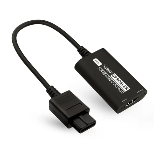 Vista 4 de Adaptador HDMI N64SNESSFCNGC 1080P Compatible con interruptor 16943 e interruptor de señal AVS-vdieo, adaptador de videojuegos Plug & Play sin