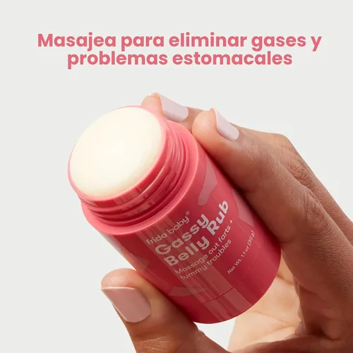 Vista 2 de Frida Baby Gassy Belly Rub Alivio de gases para bebés Crema de alivio de gases para bebés para masajes de vientre hecha con aceites naturales