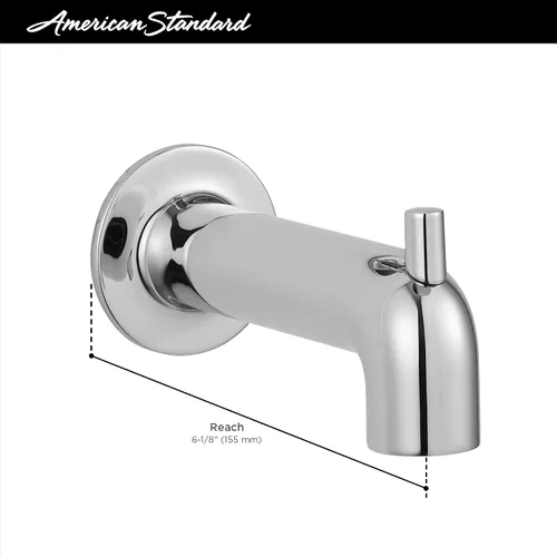 Vista 2 de American Standard 8888319.295 Studio S Diveter 1/2 IPS - Caño para bañera, níquel cepillado