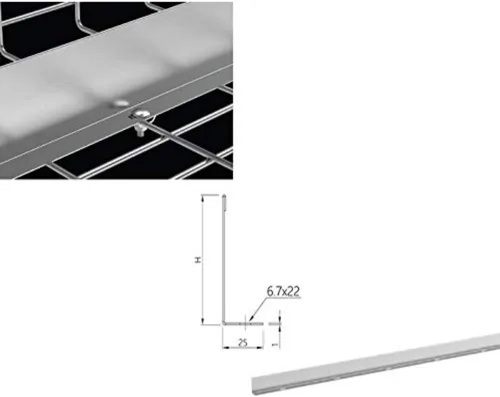 Vista 25 de Kable Kontrol Soporte de piso lateral de 2 pulgadas – Soporte de bandeja de cable de malla de alambre – Bandeja de malla de alambre Cesta de cables
