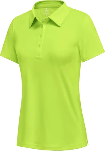 Vista 20 de PINSPARK Polo de golf de 4 botones para mujer, UPF 50+, secado rápido, atlético, camiseta de tenis con cuello, ajuste relajado