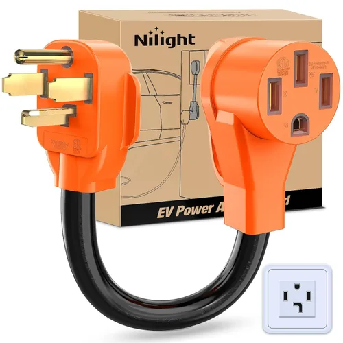 Vista 51 de Nilight Cable adaptador de secadora de 30 amperios a 30 amperios calibre 10 10-30P a 14-30R con cable de tierra