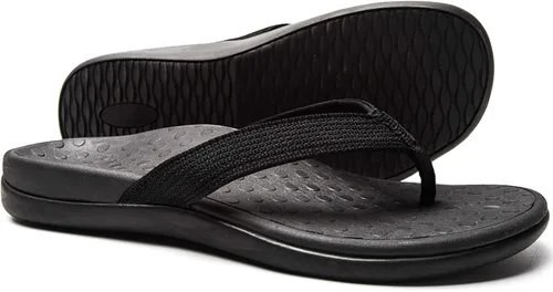 Vista 10 de LLSOARSS - Sandalias con soporte para el arco para pies con fascitis plantar, las mejores chanclas ortopédicas para pies planos o dolor en el talón