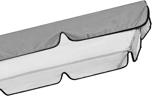 Vista 8 de Gazechimp Columpio de jardín, 3 asientos, columpio, toldos, funda de cojín para asiento de patio, hamaca de repuesto impermeable, color gris