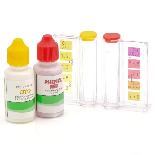 Vista 2 de Kit de prueba química de agua de spa de piscina para prueba de cloro y pH (kit de prueba de 2 vías)