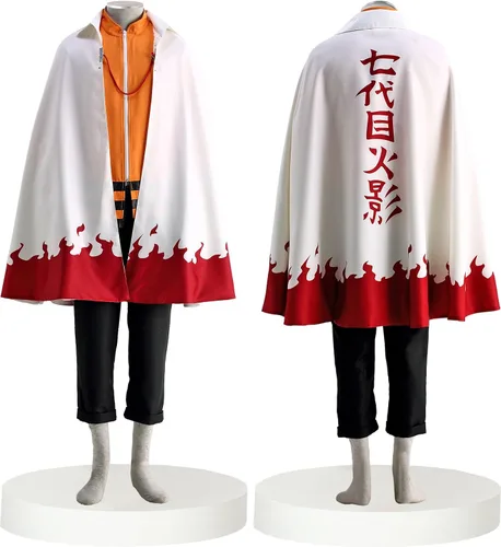 Vista 4 de MYCOS - Traje de Nanadaime Hokage de 7 Nanadaime, disfraz de cosplay de ninja, trajes de disfraz para niños grandes y adultos
