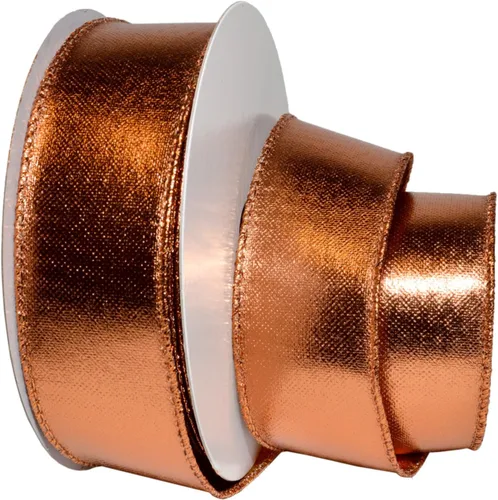 Vista 4 de Morex Ribbon alámbrico Lamé cinta, 2 – 1/2" X 10 yd, color dorado
