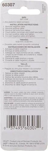Vista 5 de Dorman 60307 3/8 pulgadas-16 x 3/8 pulgadas de longitud de perno, tornillos de terminal lateral de 1-1/8 pulgadas de largo, ajuste universal de 2