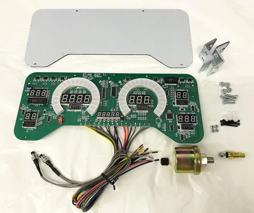 Vista 2 de Elite-Drive Jeep TJ Digital Dash - Panel de instrumentos LED de repuesto para Jeep Wrangler TJ 1997-2006, panel de medidor digital, actualización