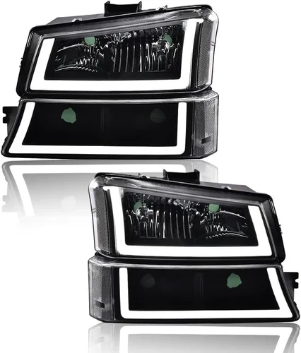Vista 10 de G-PLUS Conjunto de faros LED, compatibles con Chevy Avalanche Silverado 1500 2500 3500 y HD 2003, 2004, 2005, 2006, faros delanteros
