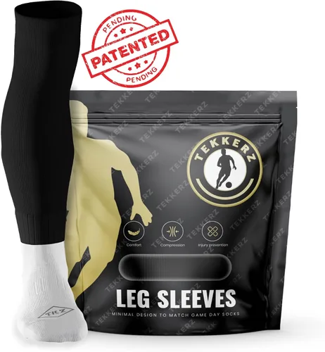 Vista 2 de Tekkerz Manga de pierna compatible con calcetines de agarre, la mejor alternativa a los calcetines deportivos de fútbol, fútbol, hockey y rugby