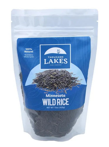 Vista 3 de Thousand Lakes Arroz silvestre cultivado en Minnesota - 15 onzas 100% arroz salvaje Todo natural