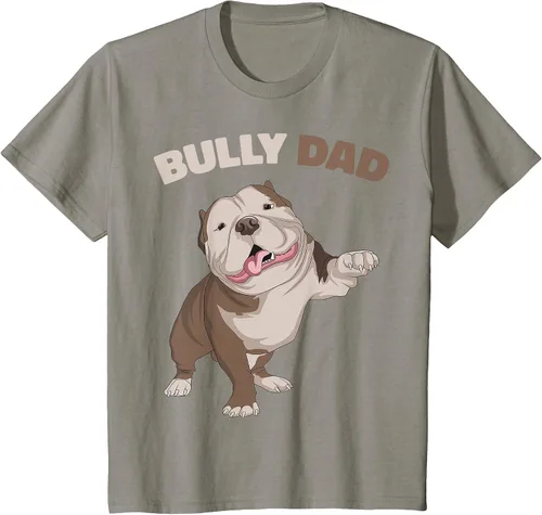 Vista 49 de American Bully Dad Dog Owner Father Funny Men T-Shirt Asphalt Grey
