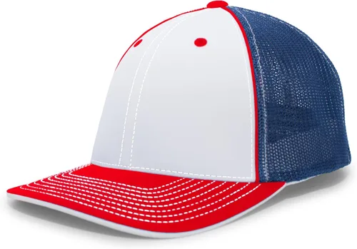 Vista 67 de Pacific Headwear Gorra unisex Pacific Headwear Trucker Flexfit® para adultos Grafito/Negro/Negro