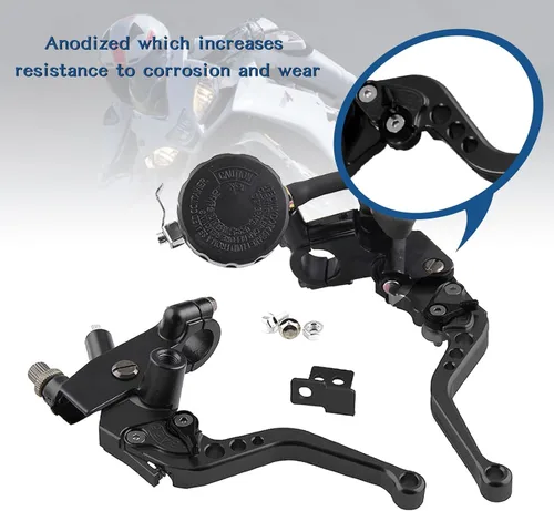 Vista 3 de Sporacingrts Juego de 20 palancas de freno de embrague de 7/8 pulgadas y 0.866 in, depósito de cilindro maestro compatible con motocicleta Suzuki