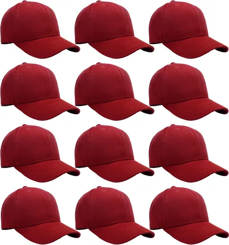 Vista 21 de Falari - 12 unidades de gorras de béisbol, lisas y de tamaño ajustable, venta al por mayor Verde militar
