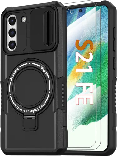 Vista 17 de Funda magnética para Samsung Galaxy Note 20 Ultra con soporte de anillo [con protector de pantalla] [Compatible con carga inalámbrica MagSafe] Funda