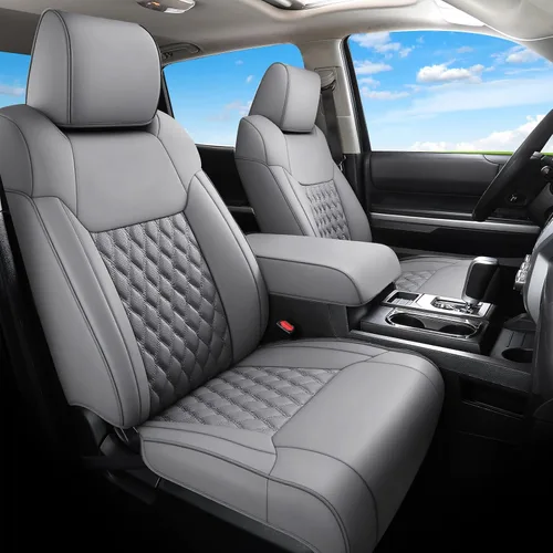 Vista 11 de Huidasource Fundas para asiento trasero de automóvil, de cuero (fila trasera, negro)