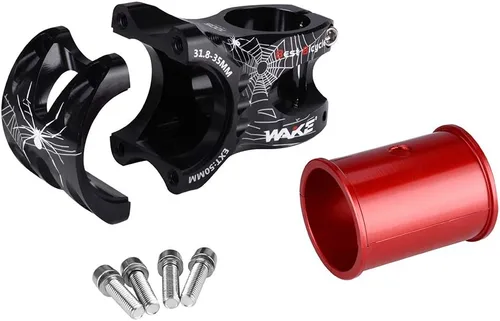 Vista 6 de Aleación de aluminio MTB vástago 1.378 in 1.969 in 0 grados para la mayoría de bicicletas, bicicleta de carretera, MTN, BMX, equipo Fixie, ciclismo